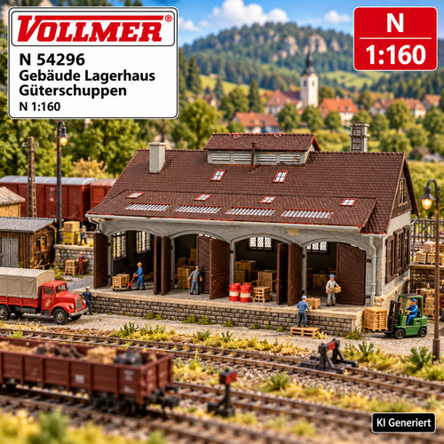 Vollmer N 54296 edificio almacén cobertizo de mercancías N 1:160 | Condition: Gebraucht
