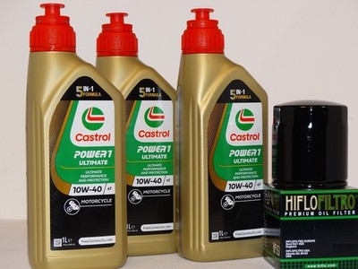 Yamaha YZF 600 R Thunder Cat Bj:96-03, 3 Ltr.CASTROL 10W40,Öl- u. Ölfilter