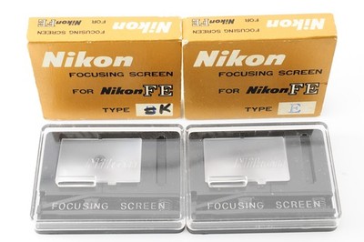 Near MINT Nikon FE Focusing Screen Type K Split Image & E Grid Matte Set Japan