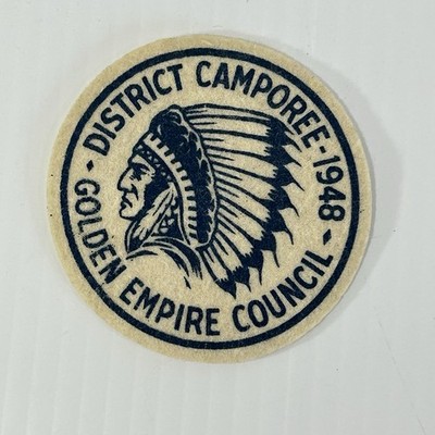 Vintage 1948 Golden  Empire Council Camporee Boy Scout Felt Patch BSA California