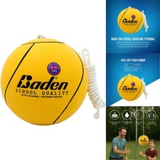 School Quality Tetherball Set Soft-Touch Rubber Ball Rope for Youth Outdoor Fun