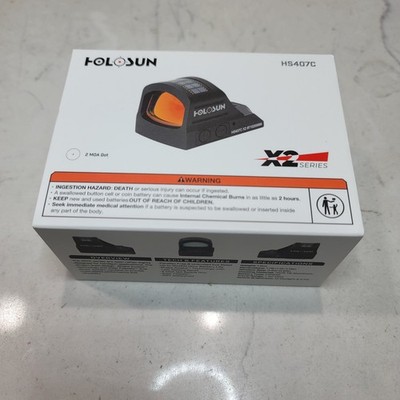 Brand New Holosun 407C X2 Red Dot Sight 2 MOA Dot HS407C-X2