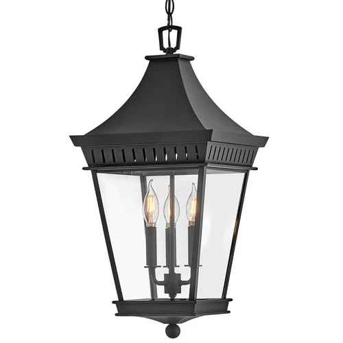 Hinkley Lighting 27092 Chapel Hill 3 Light 13"W Taper Candle - Black - Picture 1 of 2