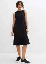 Freemans Black Sleeveless Jersey Dress Plus Size UK 22 (fm191-14)