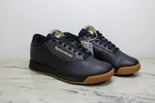 Zapatillas deportivas Reebok Princess para mujer (US 5) de cuero negro estilo de vida NUEVAS-BS8457