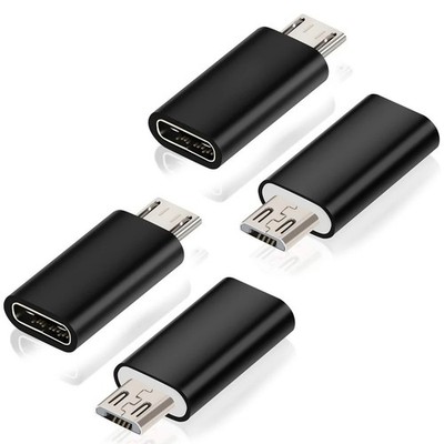 USB C Female to Micro USB Male Adapter 4PCS Type C Converter Charging
