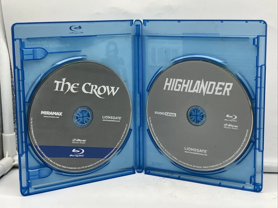 The Crow [1994] & Highlander: Director's Cut  Blu-ray 2 Discs - FREE SHIPPING - Image 3 of 3