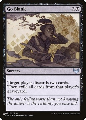 Go Blank [The List Reprints - 072/275] NM