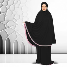 Islamischer Khimar Hijab muslimischer Kaftan Damen Gebetskleid 2-teilig Abaya Burka Gewand
