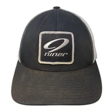 Niner Patch Snapback Mesh Back Trucker Hat Black One Size Yupoong