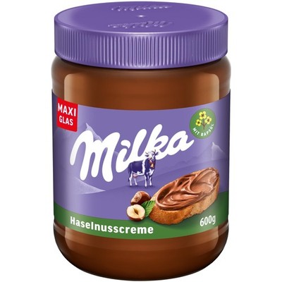 Milka Haselnusscreme Schokoladenaufstrich 600 g Glas Frühstück Snack