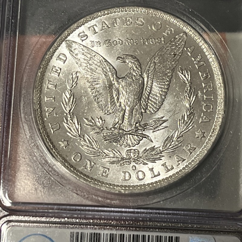 1883-O Morgan Silver Dollar MS61 iCG SHINNY NICE Cartwheel