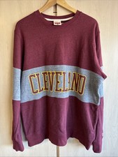 Homage Sweatshirt Mens 2XL Cleveland Red Grey Colorblock Crewneck Made In USA