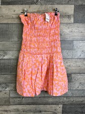 Free People Mini Dress Size XS Pink Annalise Strapless Bandeau Floral Holiday