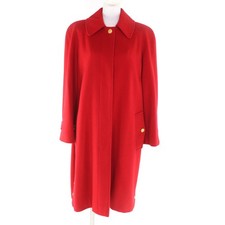 Excellent CHANEL coat Red cashmere Women 36 96A