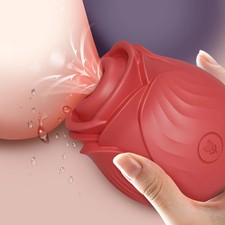 Potente lechón de rosas: estimulador de vacío para clítoris y pezón, juguete femenino