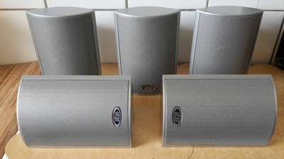 5 Stück Eltax Stargate Lautsprecher in grau - silber