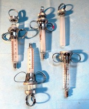 B-D 10cc Glass syringe with luer lock tip  finger ring control