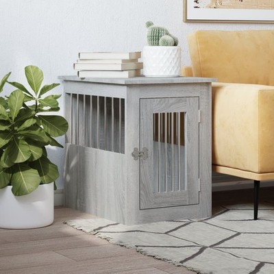 Hundekäfig im Möbelstil Hundebox Hundehaus Hundehütte Holzwerkstoff vidaXL