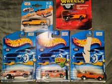 6 Lot Orange Classic And Muscle Cars  Hot Wheels, Maisto,