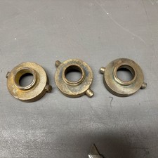 Vintage Antique Brass Firemans Fire Truck Hose Hydrant Adapter Cap Parts Lot