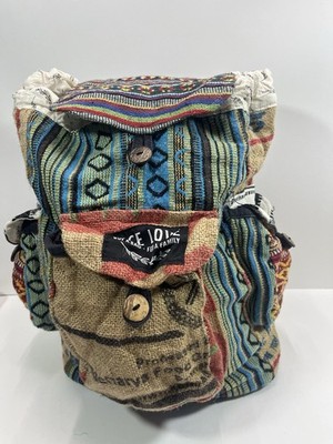 Rice Love But A Bag Feed A Family Backpack Boho Recycled Material 
