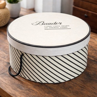 Bauder Fashion Career College Finishing School Hat Box Vintage Atlanta Georgia 