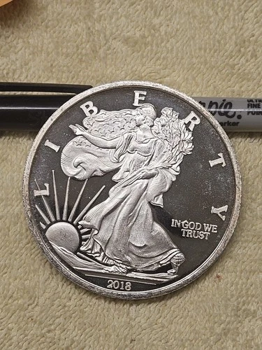 2018 Walking Liberty Silver Round 5 Oz. 999 Fine Silver
