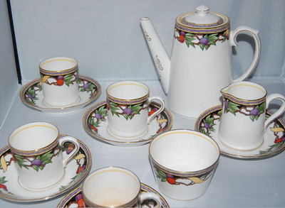 Mokkaservice 4 Personen mit Kaffeekern Paragon Fine Bone China England