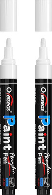 White Paint Pens Paint Markers - Permanent Acrylic Markers 2 Pack, Water Based, 
