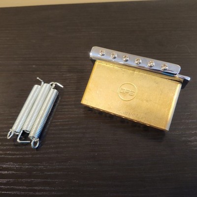 GFS Chrome Tremolo Bridge Brass Block Stratocaster Squier Strat Style Guitar 