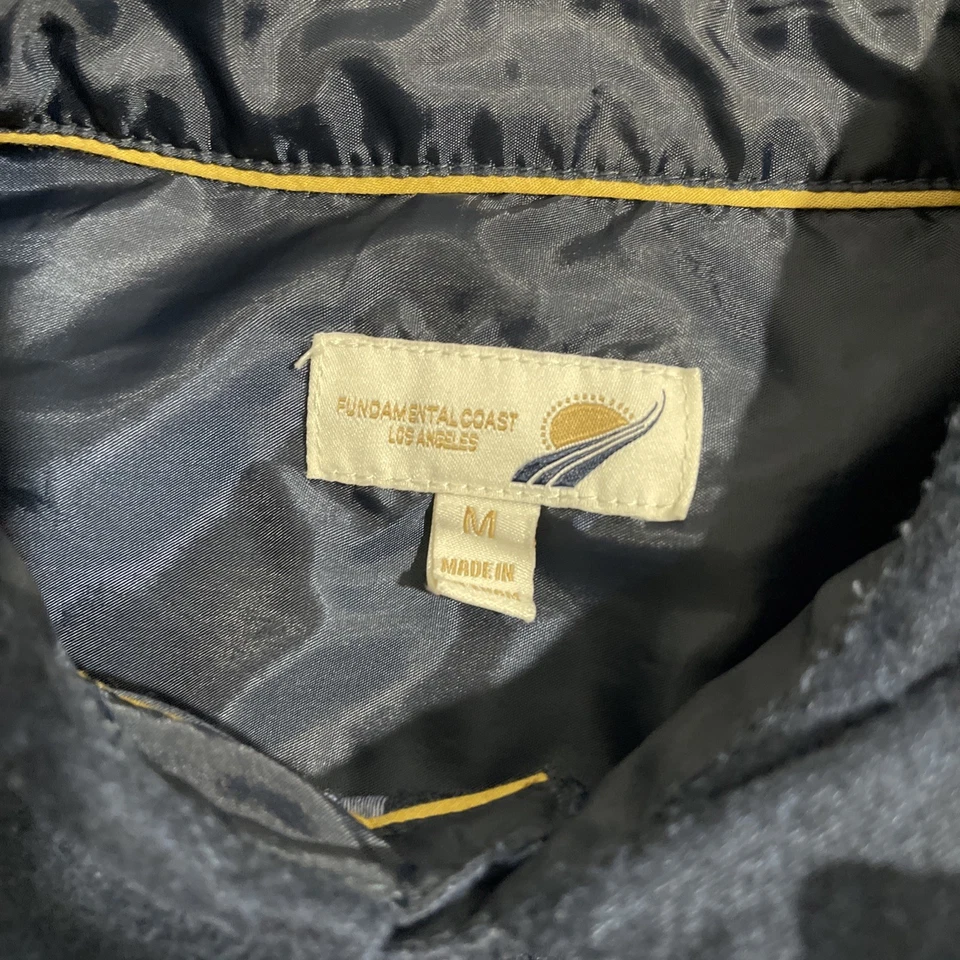 Fundamental Coast Super Soft Men's Medium Blue Long Sleeve Button Up Shirt - Image 4 of 4