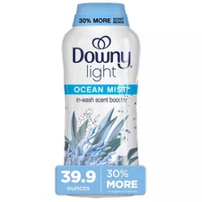 Downy Light Laundry In-Wash Scent Booster Beads, Ocean Mist Scent, 39.9 Ounce