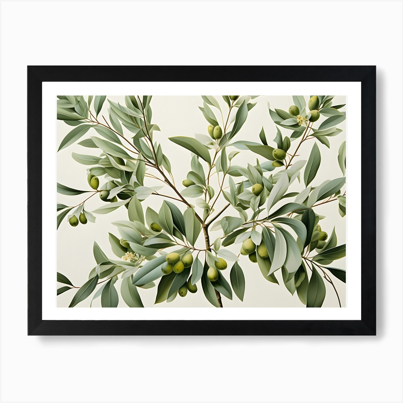 Olive Tree Framed Wall Art Canvas Print Poster Picture  