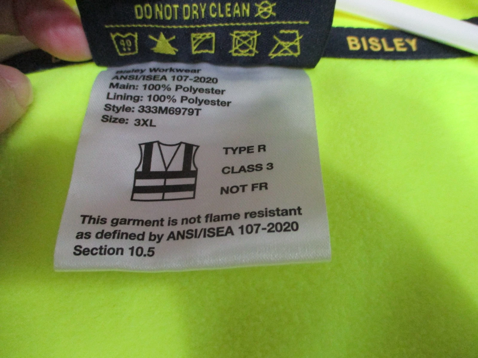 New No Tag Bisley Workwear Jacket Ansi Type R Class 3 Soft Shell,2 XL Excellent! image 15
