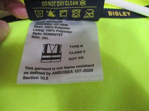 New No Tag Bisley Workwear Jacket Ansi Type R Class 3 Soft Shell,2 XL Excellent! image 15