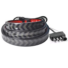 60In 5Row Red White LED Tailgate Light Strip Bar,Waterproof Red Brake