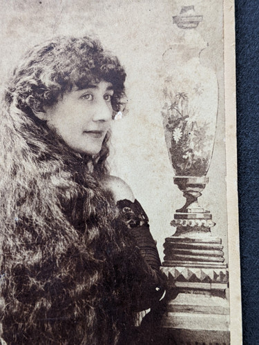 Antique Cabinet Photograph Beautiful Woman Long Hair Odd Circus Naomi Sutherland - Picture 3 of 12