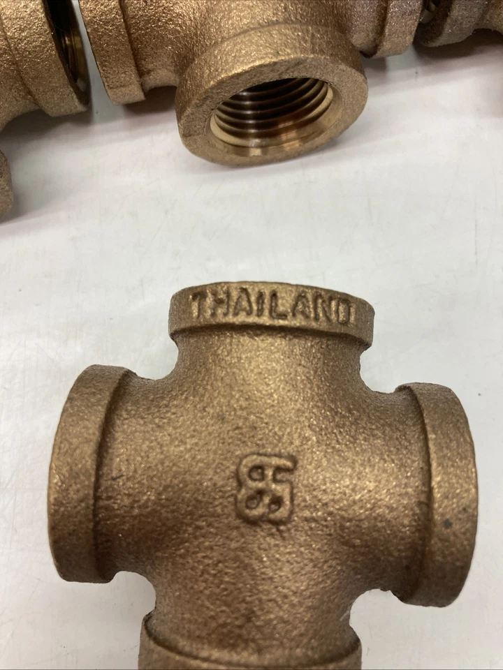Lot of 13 Siam Fittings Brass 4-Way Cross 1/2' NPT Female Pipe Fitting | US SELL - Image 4 of 4