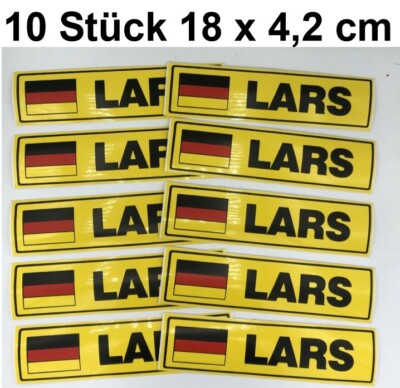 10x STICKER NAME LARS AUFKLEBER AUTOAUFKLEBER AUTO DEUTSCHLAND NAMENSSCHILD