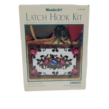 CARON WonderArt Latch Hook Kit 24" X 34" Elegant Roses 4385 NEW IN BOX