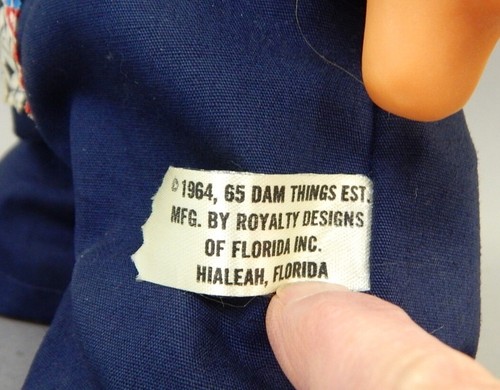Vintage 1964 11" Dam Things bambola troll originale Iggy Normous patchwork Royalty - Foto 5 di 7