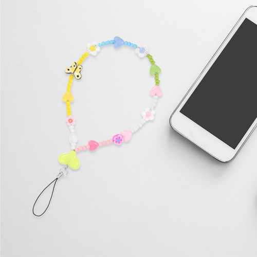2 Pcs Handy Kette Fräulein Lanyard Perlenbesetztes Telefonarmband - 第 10/12 張圖片