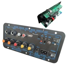 Amplifier Board 60-200W bluetooth AMP USB FM Radio TF Player Audio Subwoofer US