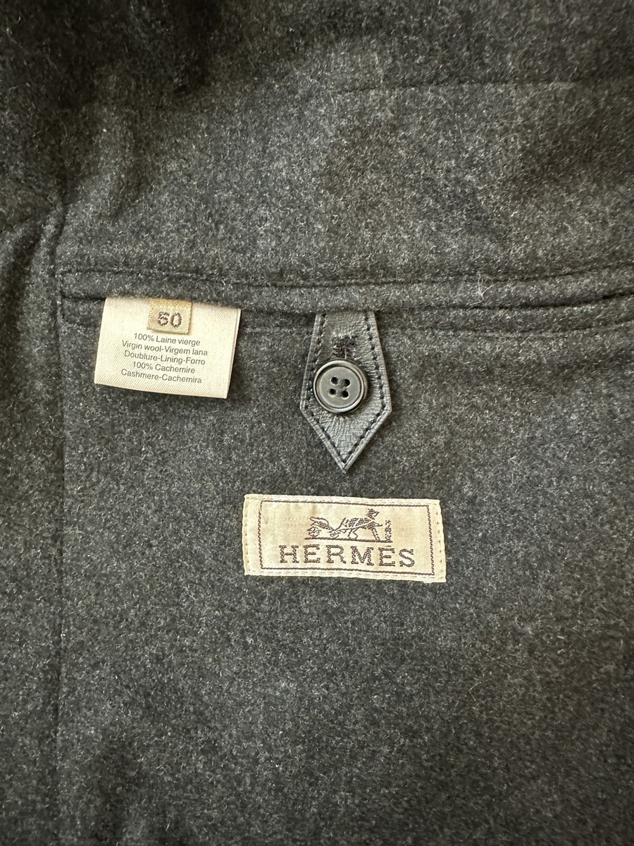 HERMES Mens Duffle Coat Hooded Parka W/ Horn Toggles - Size 50 | eBay