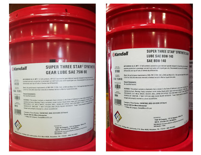 Kendall 3-Star Full Synthetic Gear Lubricant 75W-90 80W-140 GL-5 Extended Drain
