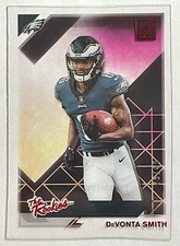 2021 Panini Clearly Donruss The Rookies Red DeVonta Smith RC 25/49 CTR-DS Eagles