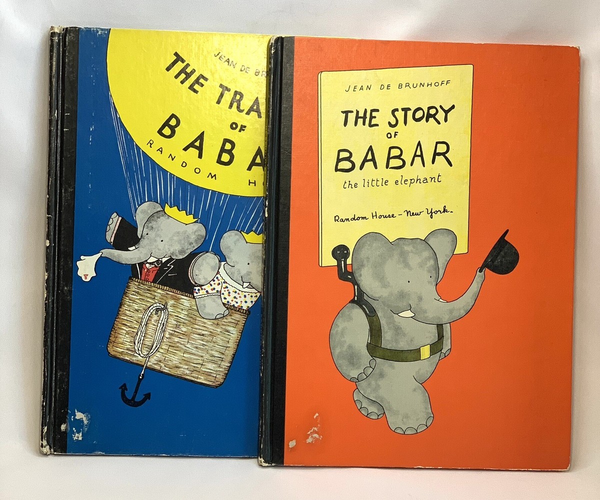 超レア！The Story of Babar & Babar's Travels Travels of Babar & Story Of Babar By Jean Brunhoff HC 1961 1962 | eBay