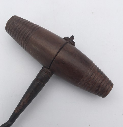 Antique Turned Wood Handle Corkscrew - Wine - Sommelier Helix - Cork Extraction - Picture 5 of 12