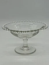 Imperial Glass Candlewick 5 1/2” Low Compote No Beads on Stem Vintage - 400/66B